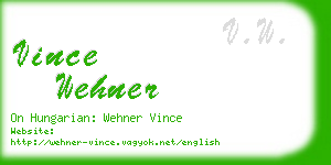 vince wehner business card